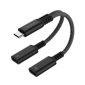 Somostel SMS-BZ18 Charging and Music With Hifi Sound <strong>2</strong> <strong>in</strong> <strong>1</strong> Adapter Cable 60W USB C Fast Charging Data Cable - Product Image 2