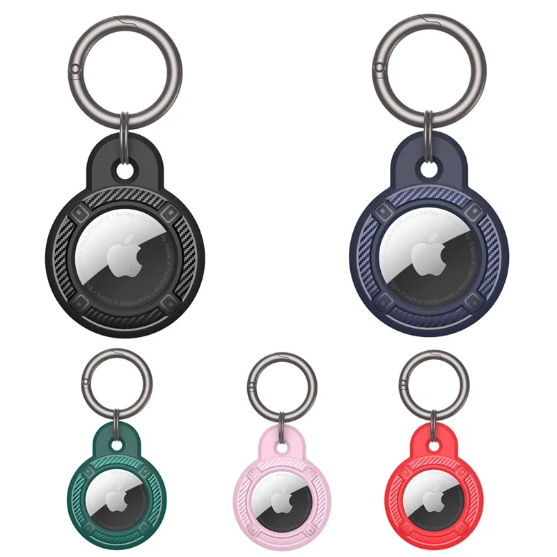 Silicone Case for Airtags with Keychain, TPU Protective Cover for Apple Air tag Key Finder Tracker Pet Dog Itag Collar Necklace