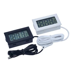 Mini sonda Digital LCD Termómetro Higrómetro Humedad Medidor de temperatura Pantalla interior con sonda y cable Termómetro FY-12 - Product Image 1