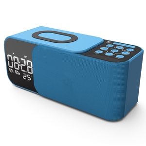 Altavoz de carga inalámbrico Hi-Fi multifuncional 8 en 1 6W con reloj despertador con luz nocturna LED Salida de Puerto tipo C de FM 10W - Product Image 2