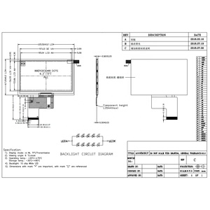 Módulo de pantalla de panel LCD TFT capacitivo multitáctil con interfaz USB/4,3 pulgadas con monitor IPS LCM de 7 pulgadas - Product Image 5