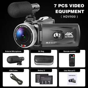 超高清3英寸屏幕18X数字变焦录像机摄像机4K 48MP 60FPS摄像机，带遥控器 - Product Image 6