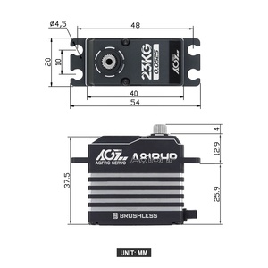 AGFRC Metal dişli fırçasız Motor Servo 23 kg 0.05 2sec Hi-Speed dijital RC Servo için 1/8 ölçekli RC arabalar - Product Image 5