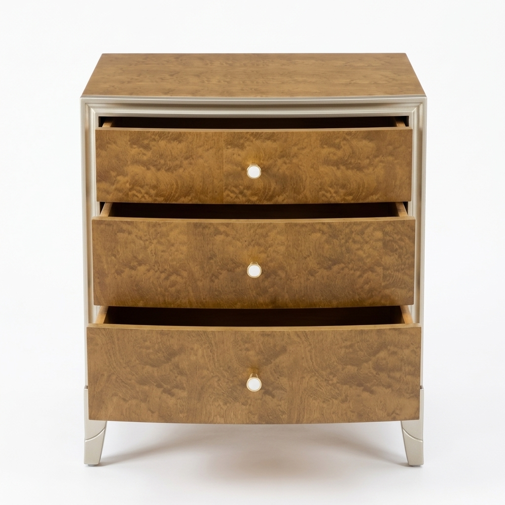 Brun Burl + Gris Argenté + Or