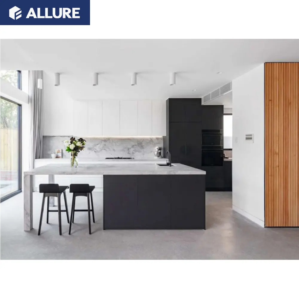 Allure Smart Painting Cocina Gabinetes de cocina duraderos personalizados Juego de gabinetes de cocina pequeños modernos Gabinetes de pared