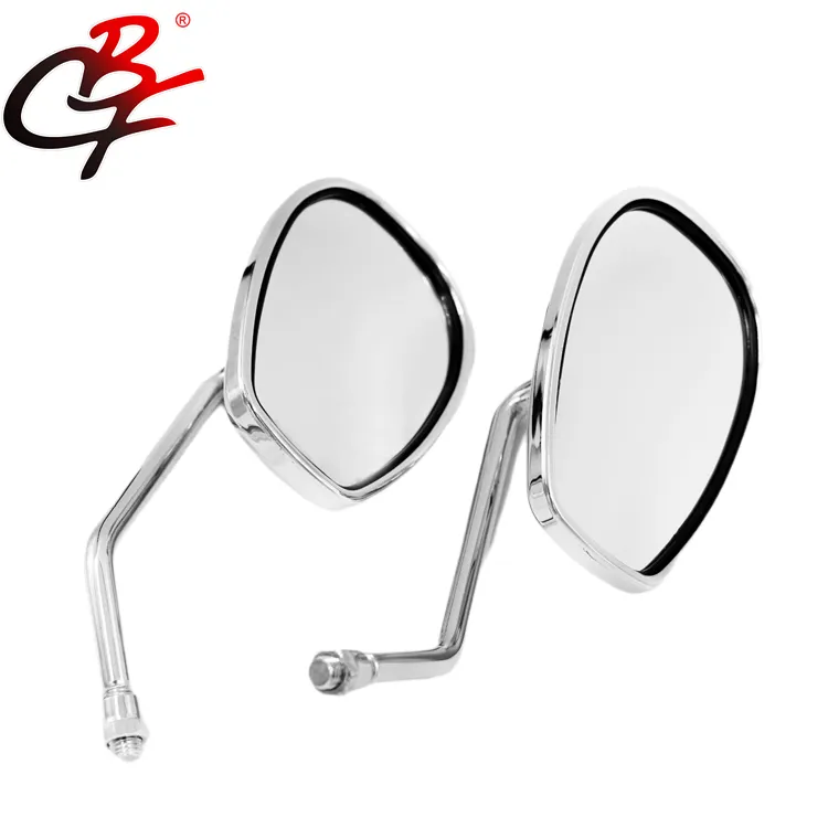 Espelho retrovisor para motocicleta, espelho cromado de visão traseira de alta qualidade para suzuki gn 125f