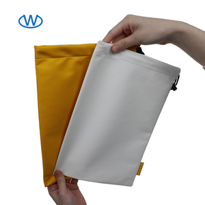 2022 Custom logo with <strong>Pattern</strong> White Soft Mini Small Large Recycled Eco Organic <strong>Draw</strong> Pull <strong>String</strong> PU Drawstring <strong>Bag</strong> - Product Image 2