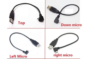 免费样品快速运输90度左角USB迷你USB 5针通信电缆聚氯乙烯护套12个月相机电脑 - Product Image 4