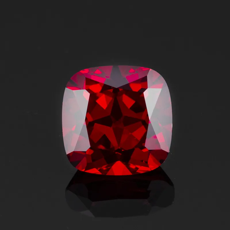 Красный лабораторный рубиновый камень причудливой формы рубиновый драгоценный камень Zambia синтетическая лаборатория создала Рубин