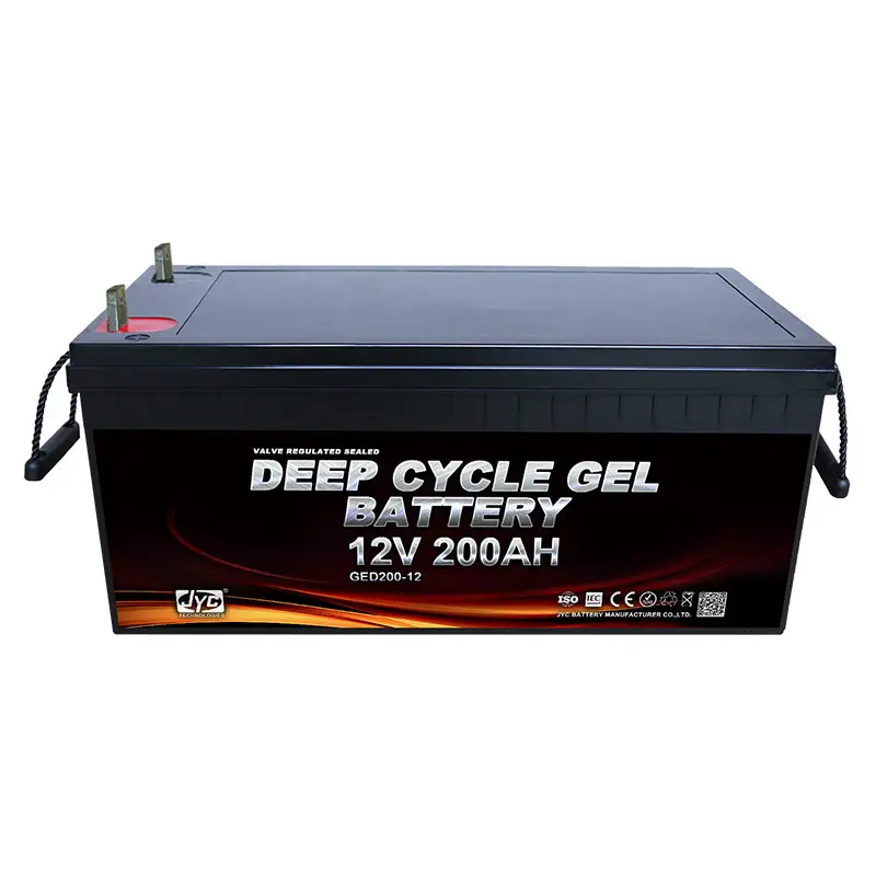 כוח בטוח 12V 200Ah עופרת חומצת AGM VRLA ג 'ל עמוק מחזור שמש אחסון סוללה