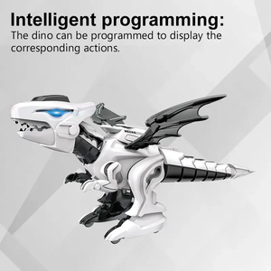 RCロボット恐竜ロボットシミュレーションウォーキング恐竜おもちゃ子供男の子のための軽い音でプログラミング - Product Image 6
