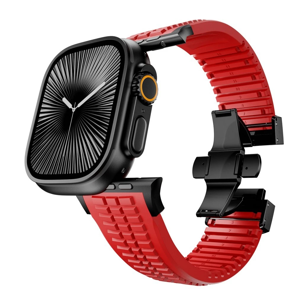 boucle rouge + noire (bracelet de montre uniquement)