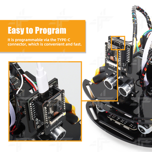 Tscinbuny 4WD ESP32 kam Omni Robot kiti programlanabilir engel kaçınma takip akıllı kamera Robot araba başlangıç kiti Arduino için