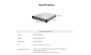 2U Multi-Core Aceleración Linux Cloud Gaming Oficina móvil Control de escritorio virtual Nube Teléfono móvil Rk3588 AI Edge Server - Product Image 4