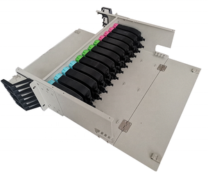 Fibra óptica 19 ''288 Core Acero laminado en frío MTP MPO ODF Panel de conexión para solución de red de centro de datos