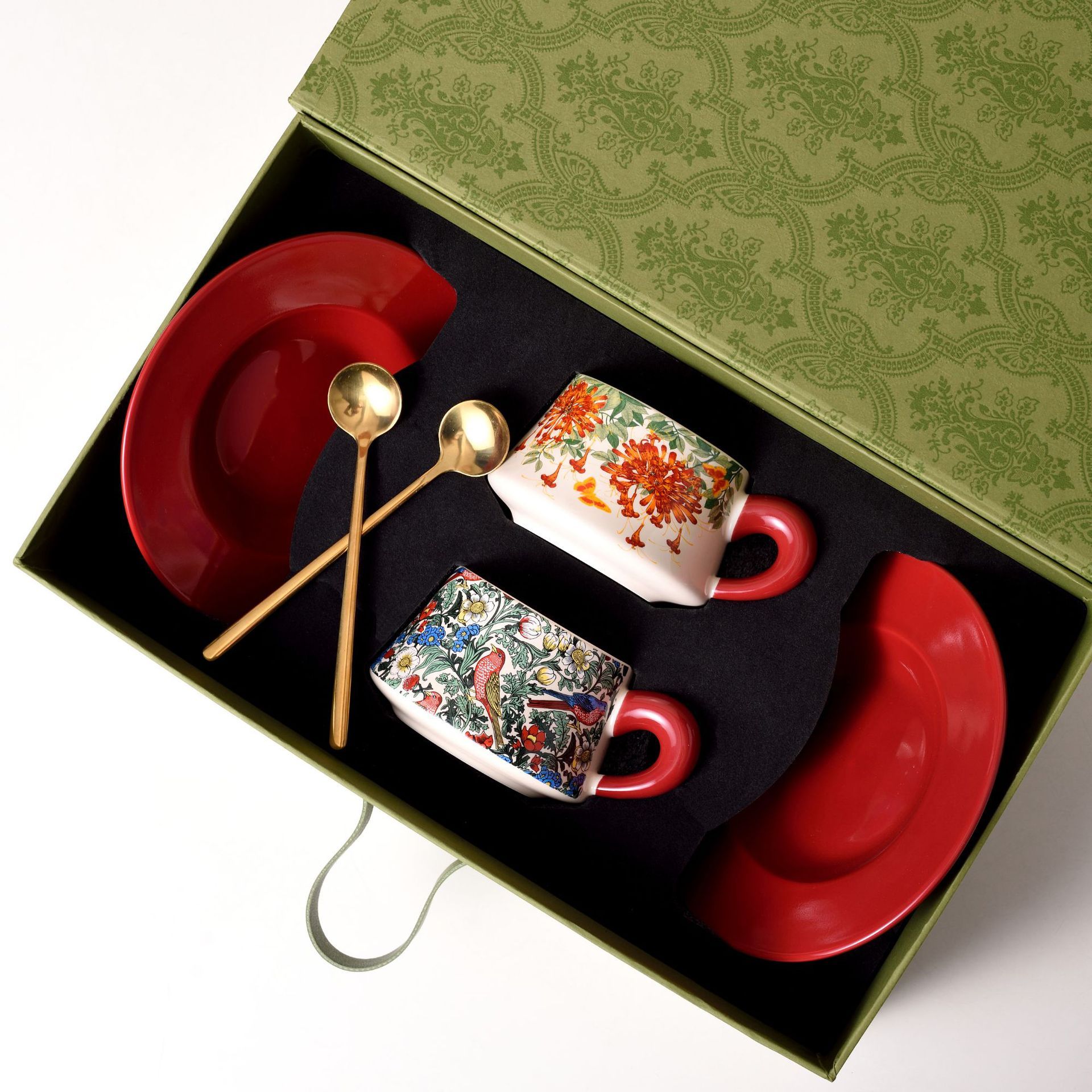 Coffret cadeau coupe canon oiseau rouge