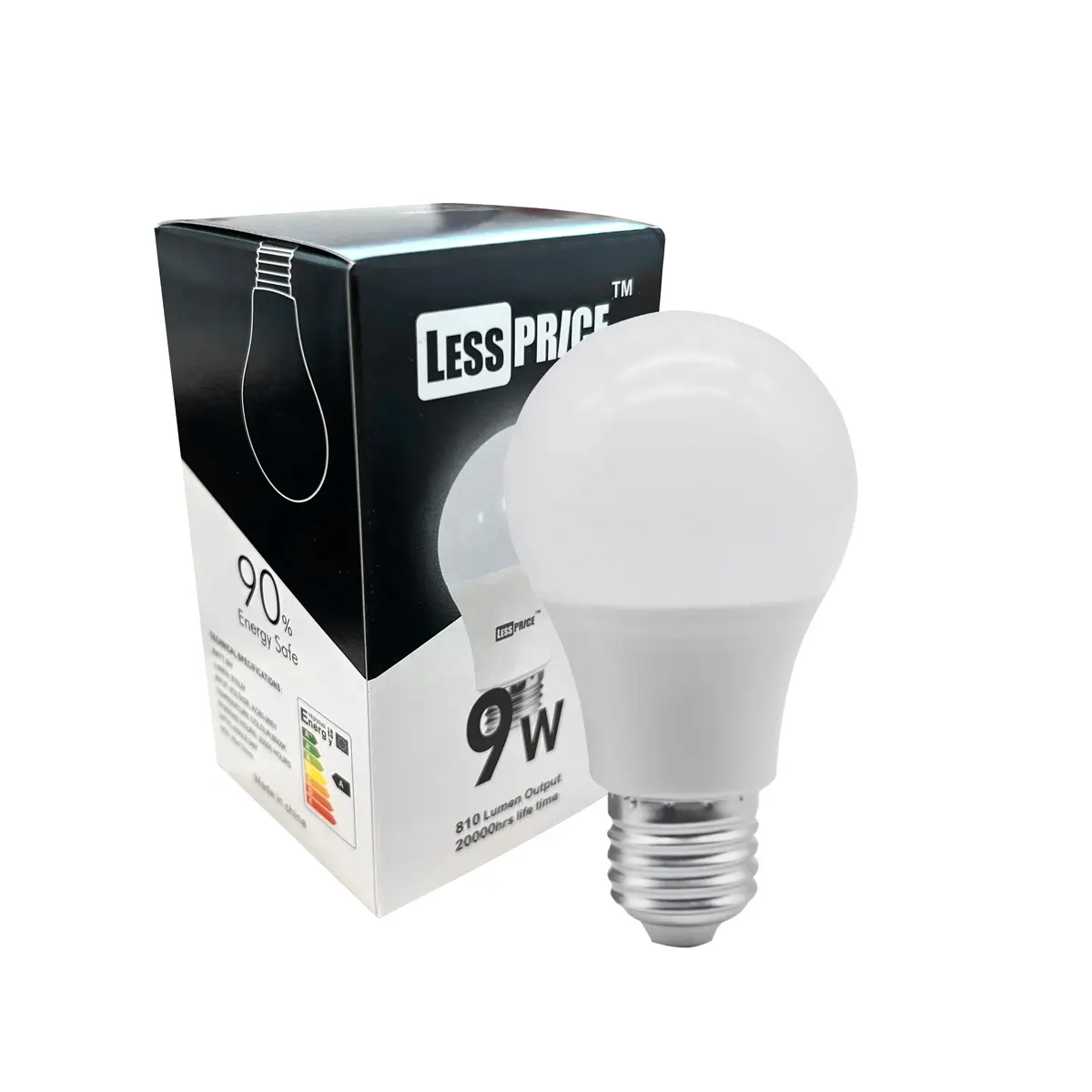 Aluminum waterproof 9w led bulb A shaped bulb led e27 bulb light