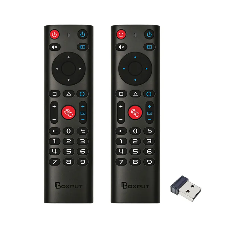 Oxput-mando a distancia inalámbrico para TV, dispositivo de aislamiento infrarrojo con voz de 6 ejes, 2,4