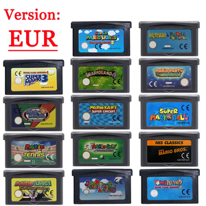 GBAゲームカートリッジ32ビットビデオゲームコンソールカードMMarioシリーズスーパーマリオアドバンススーパーマリオブラザーマリオGBA/SP/DS用