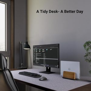 Yukmin Gỗ Có Thể Điều Chỉnh Máy Tính Xách Tay Đứng Thẳng Đứng Cho Bàn Tiết Kiệm Không Gian Macbook Đứng Với Non-Slip Cơ Sở Cho Văn Phòng Chơi Game Không Gian làm việc - Product Image 5