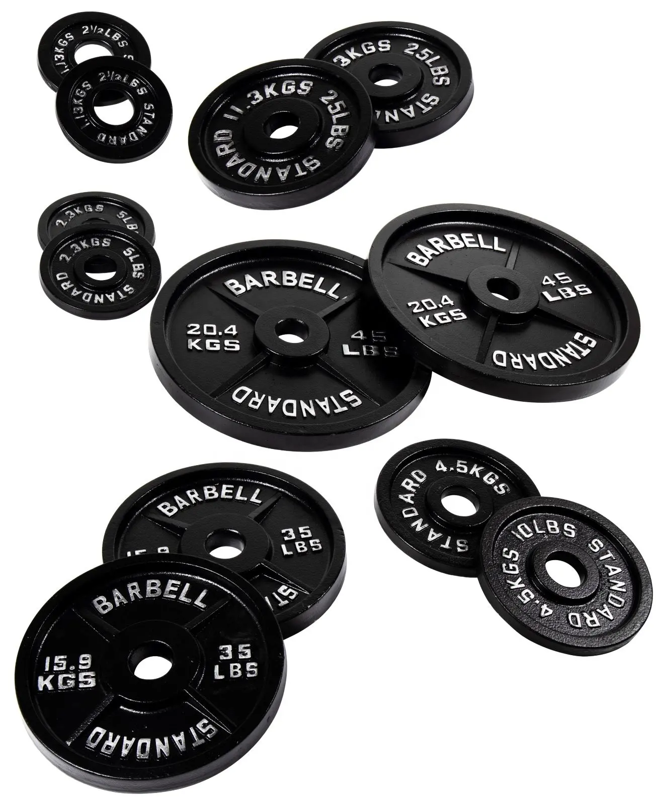 SYT gym-Equipo de fitness, placa de peso de hierro fundido calibrado con logo personalizado pintado en negro, paragolpes baratos
