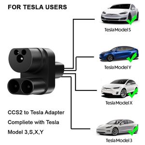Teslaモデル3/y/s/x/Cyber EV充電コネクタ用CCS2 to NACSコネクタ250AスイッチタイプCCS-NACS 250kw AC + Dc Ccs2アダプター - Product Image 6