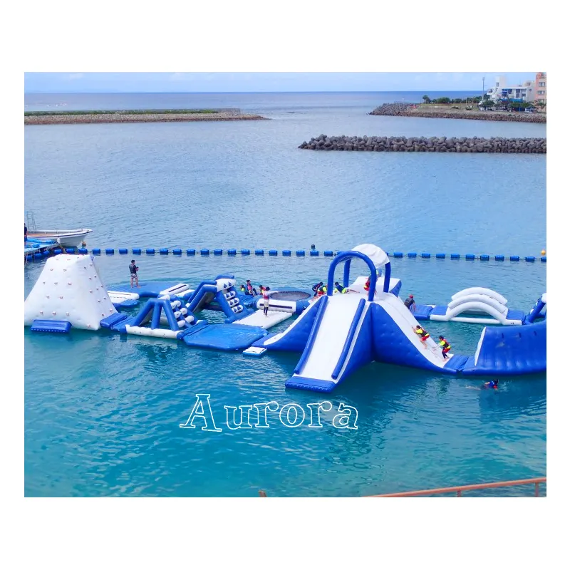 Parque Acuático inflable, equipo de juego deportivo flotante para playa o lago