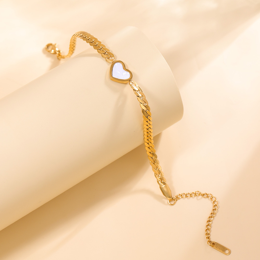 White heart shape gold