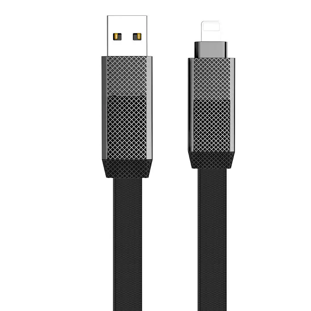 شاحن USB من النوع C 4 في 1 بقدرة 60 وات/3 أمبير ثماني الدبوس للشحن السريع لنقل البيانات مزود بكابل مغناطيسي مغطى للشحن متعدد من النايلون