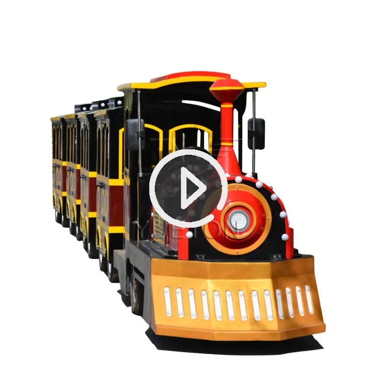 Electric Trackless Tourist Train For Amusement Parks