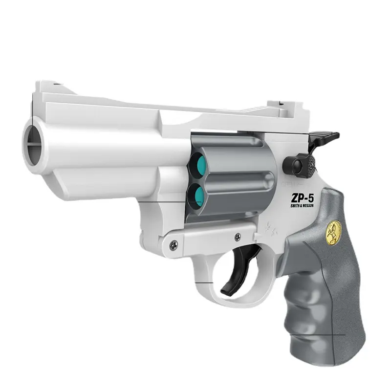 2023 Bestseller Kleiner Plastik revolver zp-5 Spielzeug pistole Revolver kann mit einem Klick eine weiche Kugel pistole abfeuern