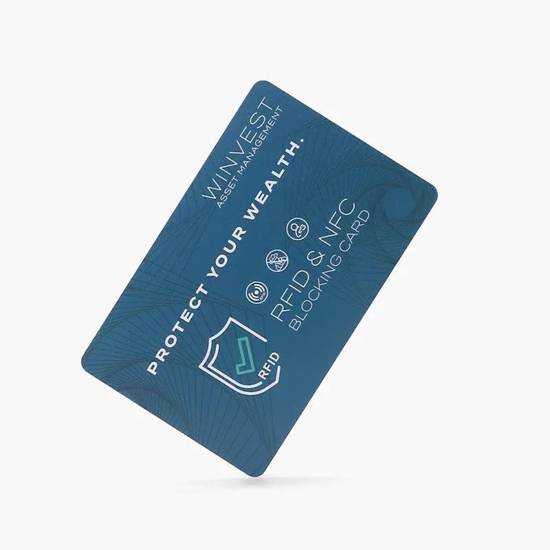 Nfc Rfid ब्लॉकर कस्टम मुद्रित RFid सिग्नल परिरक्षण रिक कार्ड rfid card