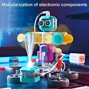 Kit di blocchi di costruzione di circuiti staminali fai da te 402 esperimenti scientifici di fisica modellano il collegamento di circuito costruendo blocchi di programmazione giocattolo Set di blocchi - Product Image 4