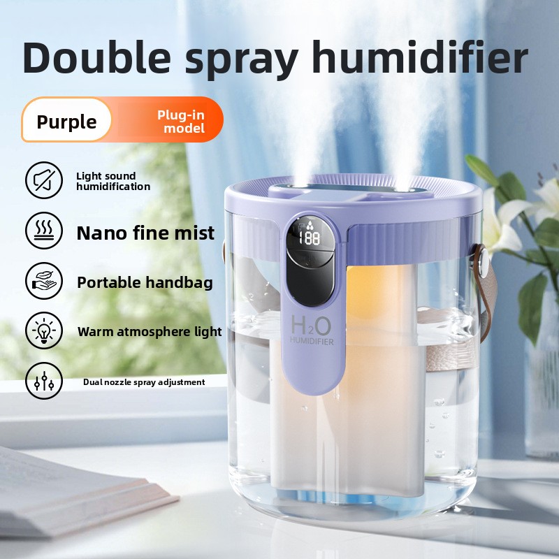 Purple-double nozzle-usb plug-in-warm nightlight