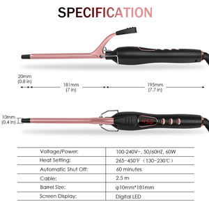 Professionele Snelle Verwarming Mini Kleine Vat Keramische Vat 3/8 Inch Kleine Krultang Eetstokje Krullende Krultang - Product Image 6