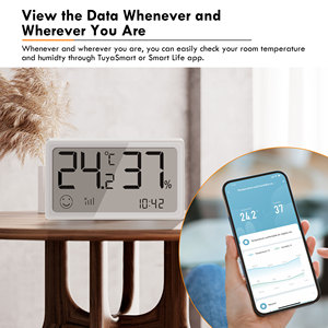 GIRIER Tuya Mini Digital Smart Home APP Control Zigbee Sensor de temperatura y humedad con pantalla LED - Product Image 2