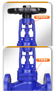 WJ41H 16Cボイラー高温蒸気熱伝達油キャストスチールベングフランジグローブバルブ - Product Image 4