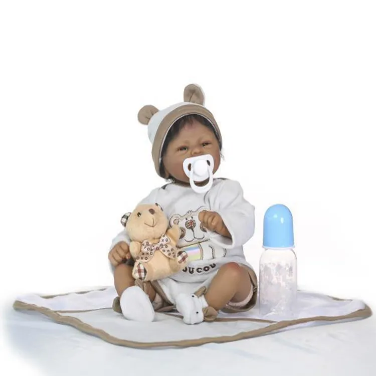 NPK-Muñeca realista de bebé reborn de silicona suave, juguete para niño