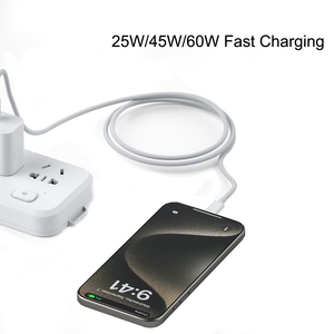 1M 25W 60W cavo di ricarica rapida in Nylon Smart PD tipo C iPhone15/16 Android altri telefoni cellulari USB tipo Computer uso Stock - Product Image 5