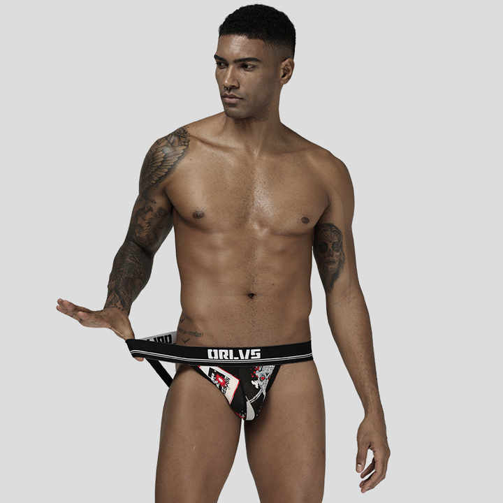 Fabrika fiyat nefes seksi düşük bel erkekler Jockstrap çift tanga iç çamaşırı erkekler t-geri Bikini külot dize iç çamaşırı