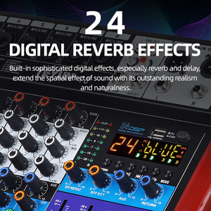 8チャンネルオーディオミキサーデュアル24 DSP Effector LCDディスプレイMP3レコーディング8マイク2ステレオ入力工場出荷価格 - Product Image 4