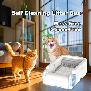 Cat Smart Toilet Semi-open with APP Control <strong>Automatic</strong> Litter <strong>Level</strong> Monitoring Toilet Data Tracking Sense Cat Odor Free - Product Image 3