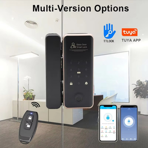 Tuya Wifi App elektronik cam kapi akıllı kilit TTlock Ble parmak izi kodu dijital cam kilit anahtarı kart Nfc Rfid akıllı kilit - Product Image 4