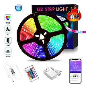 Высококачественные гибкие цифровые rgb 5050 цвета мечты 5 метров светодиодные полосы Уличные светодиодные полосы с контроллером синего зуба - Product Image 5
