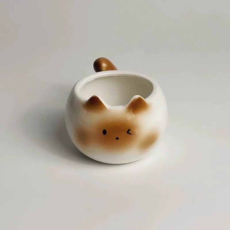 Brown Siam cat coffee mug-winking-210 ml