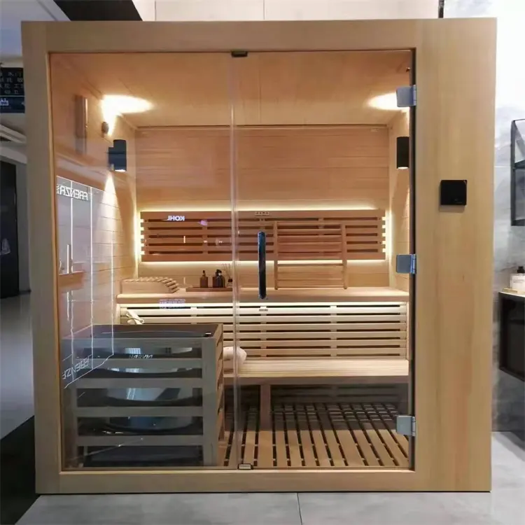 Luxus Home Sauna Holz tragbare Ironman Infrarot Saunen Heizung Ozon in der Nähe von Far Buy Far Infrarot Sauna 4 Personen Zimmer zum Verkauf