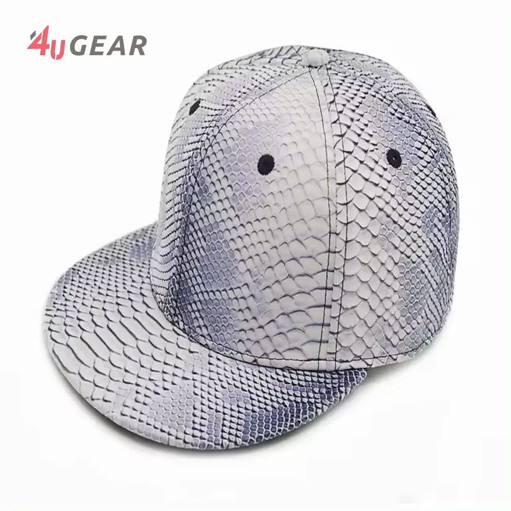 Chapéu masculino sem etiqueta tecido de alta qualidade graffiti personalizado ensolarado Python laser Jacquard