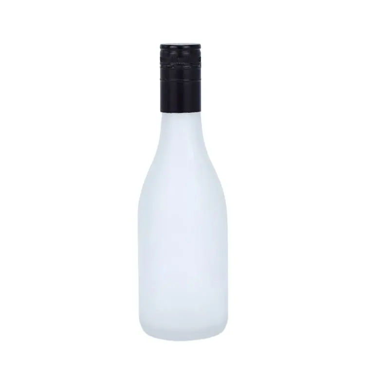 180 ml vuoto bianco frosted mini bottiglia di vetro di vino con coperchio a vite