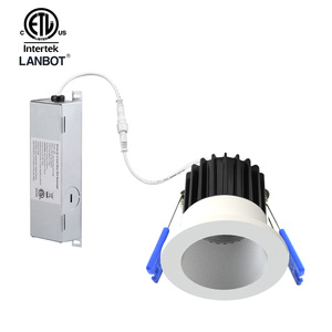 Lanbot ETL 2インチ丸型アンチグレアスポットCOBライトLEDバッフルダウンライト、タイプIC、気密、改造/NC - Product Image 1