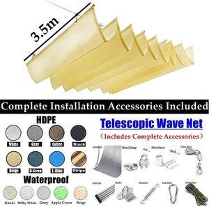 Genişlik 3m teleskopik dalga güneşlik yelken açık Retractable geri çekilebilir gölge gölgelik teras Gazebo yüzme havuzu güneş örtüsü tente - Product Image 3